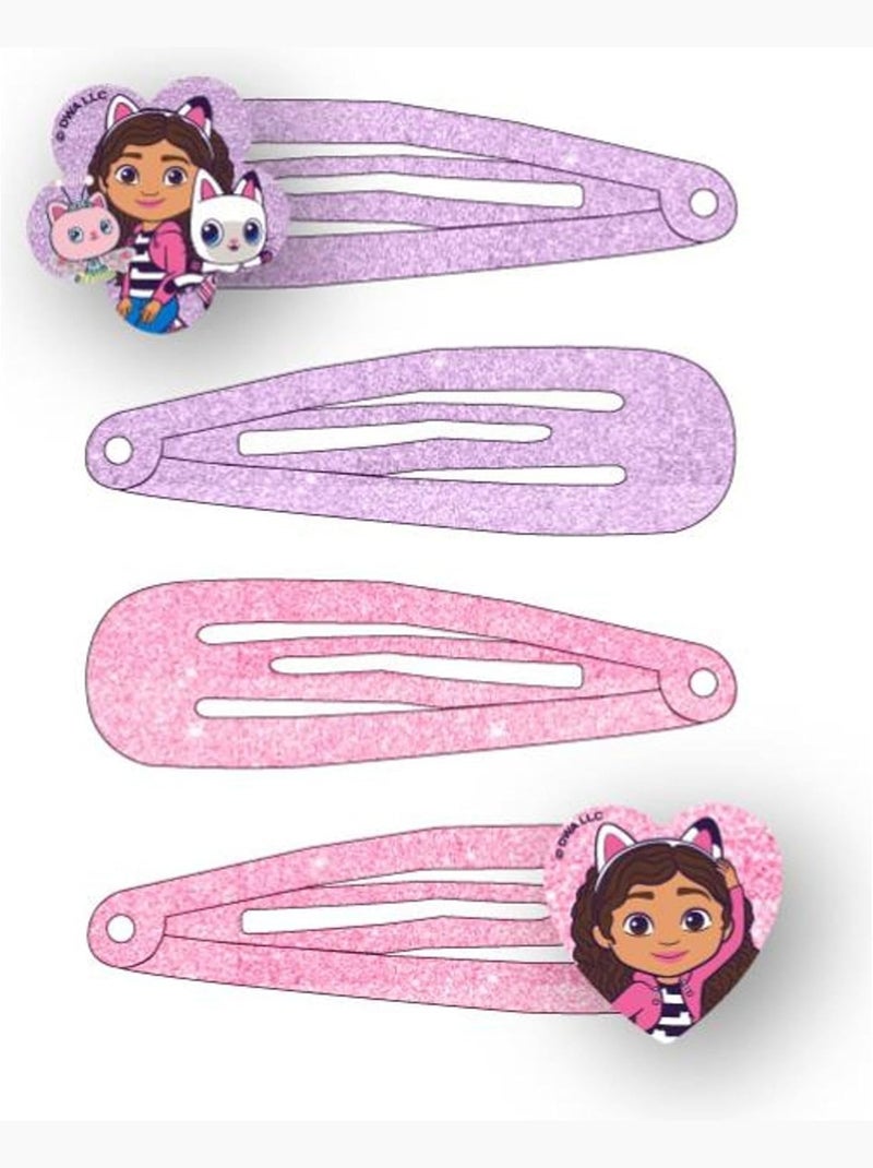 Barrettes pailletées enfant Gabby : lot de 4 barrettes cheveux Multicolore - Kiabi
