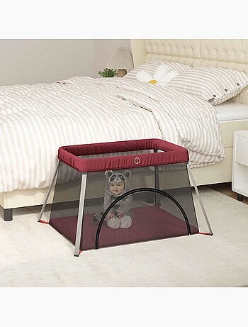 Barrière de jeu bébé pliable 2-en-1 avec matelas amovible - vidaxl