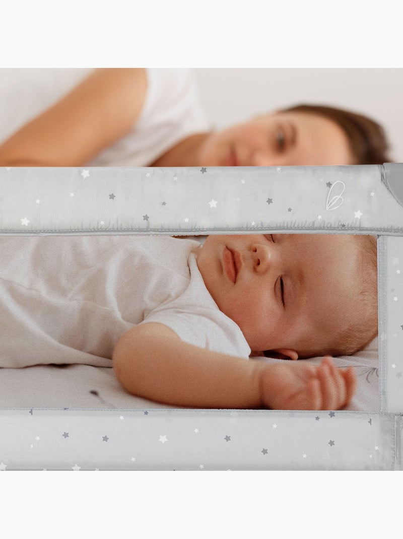 Barrière de lit 150 cm pour lit standard étoiles Asalvo Gris - Kiabi