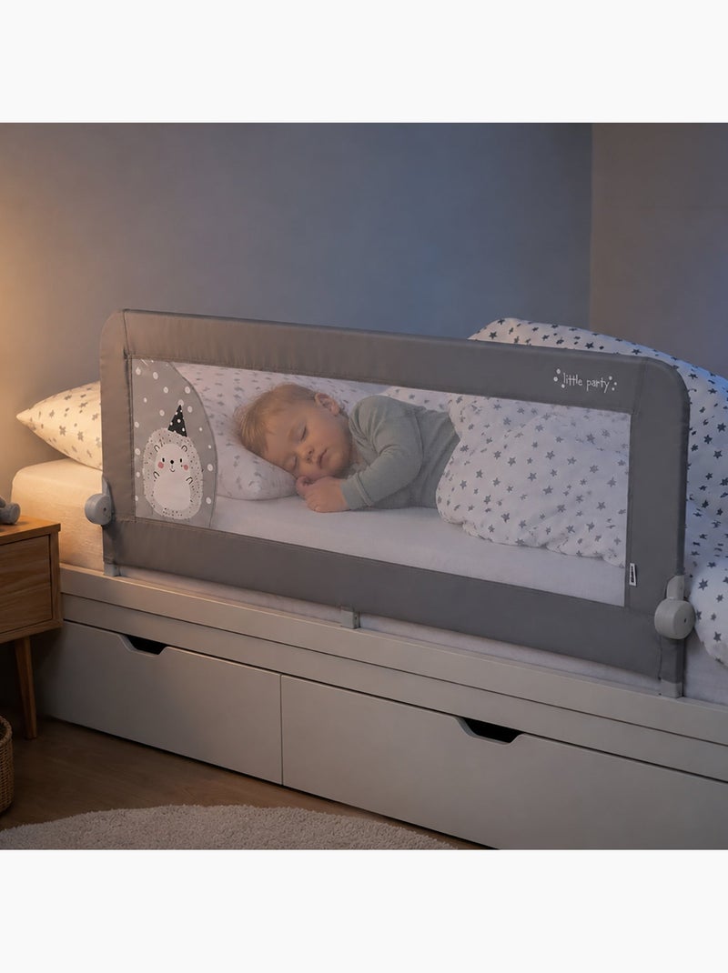 Barrière de Lit 2-en-1 de 150 cm pour Lit Gigogne ou Standard Hérisson Asalvo Gris clair - Kiabi