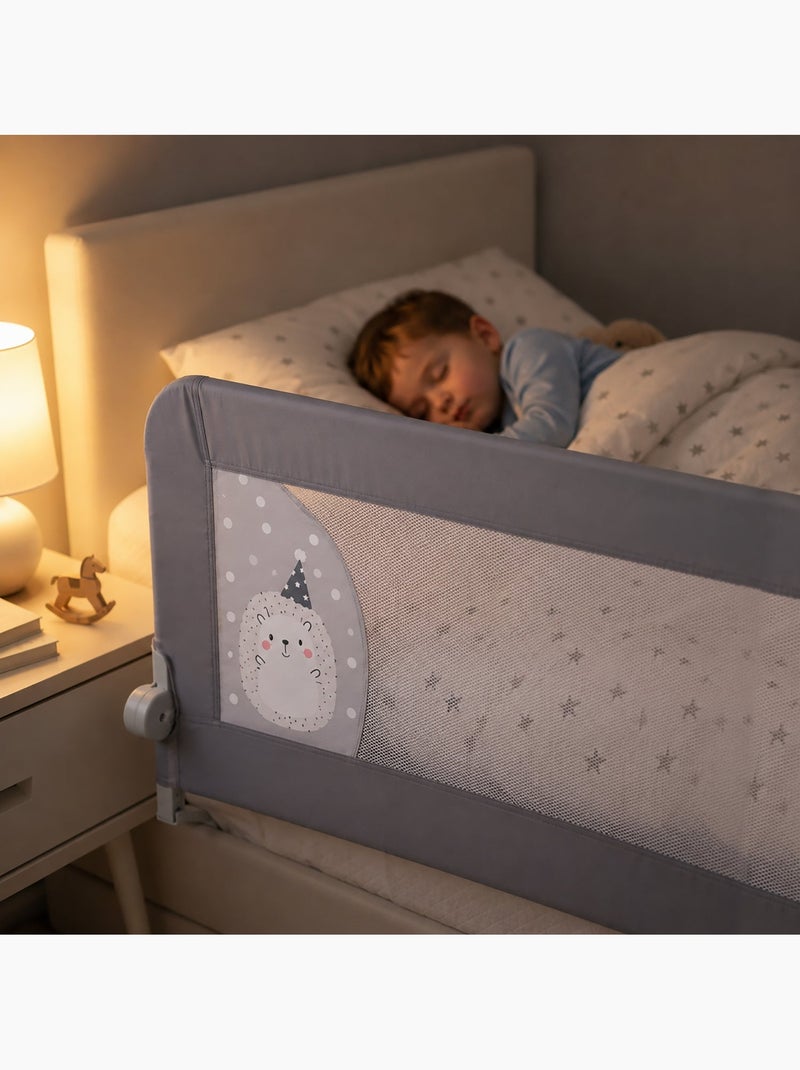 Barrière de Lit 2-en-1 de 150 cm pour Lit Gigogne ou Standard Hérisson Asalvo Gris clair - Kiabi