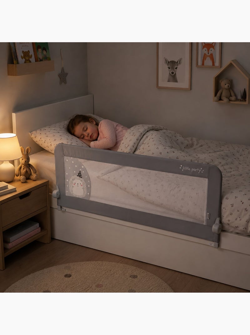 Barrière de Lit 2-en-1 de 150 cm pour Lit Gigogne ou Standard Hérisson Asalvo Gris clair - Kiabi