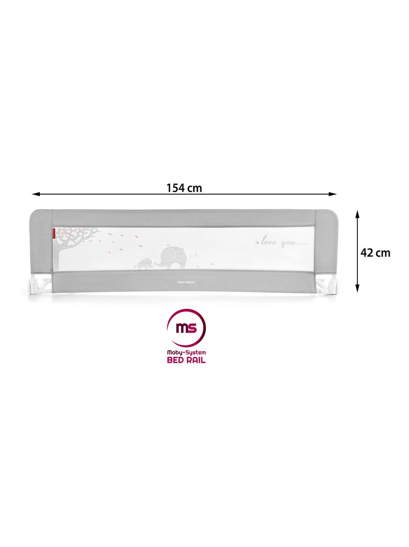 Barrière de Lit Bébé 0-18 mois, Pliable, Stable Durable Dimensions de Couverture 154*42 Gris - Kiabi