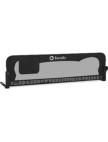 Barrière de lit bébé LIONELO Eva - 150cm - Protection anti-chute - Filet aéré pliable