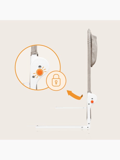Barrière de lit bébé LIONELO Hanna - 150x65cm - Pliable - Protection anti-chute - Filet aéré - Kiabi