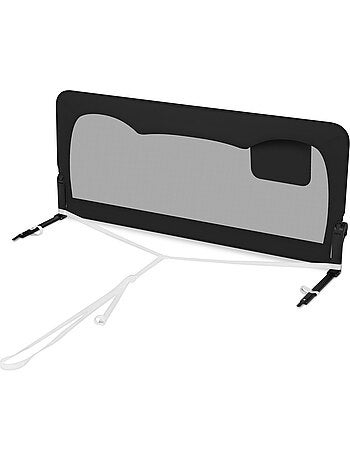 Barrière de lit bébé LIONELO Hanna - 150x65cm - Pliable - Protection anti-chute - Filet aéré