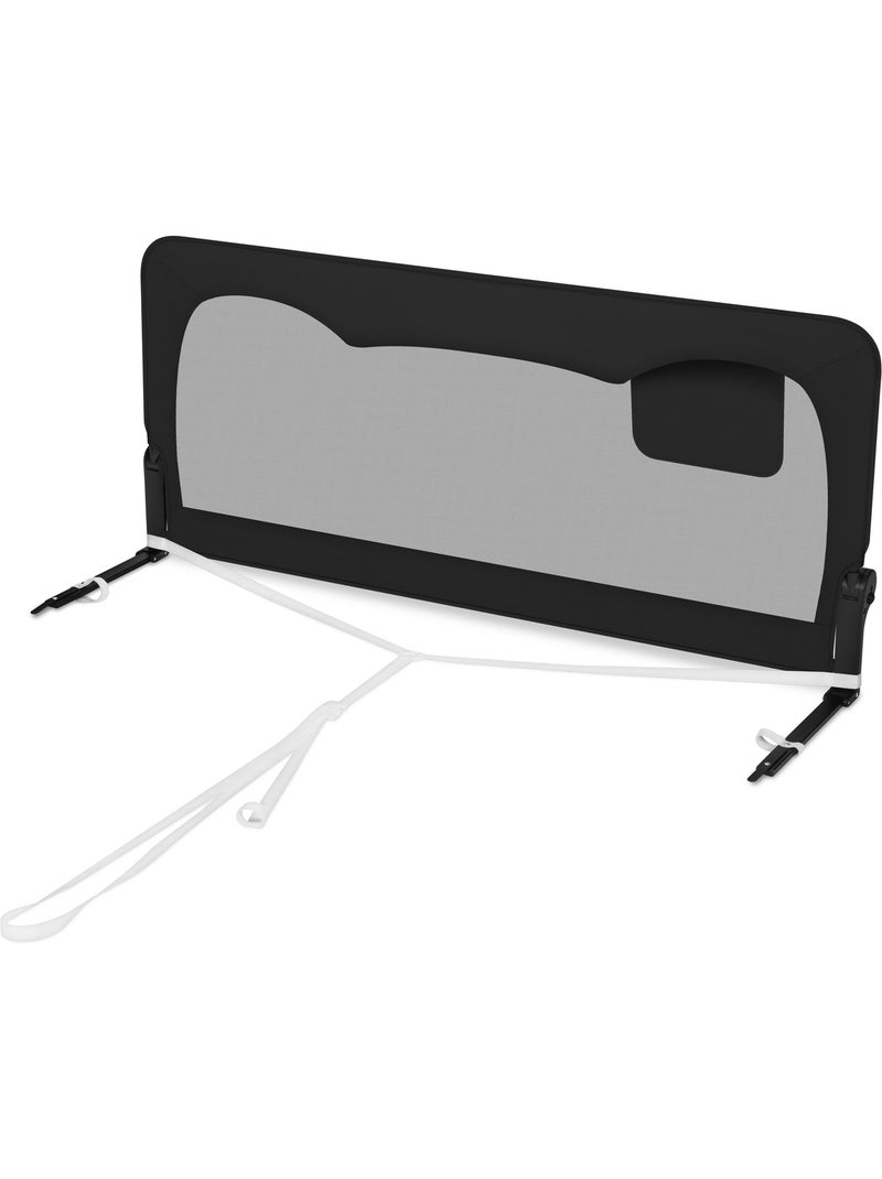 Barrière de lit bébé LIONELO Hanna - 150x65cm - Pliable - Protection anti-chute - Filet aéré Noir - Kiabi