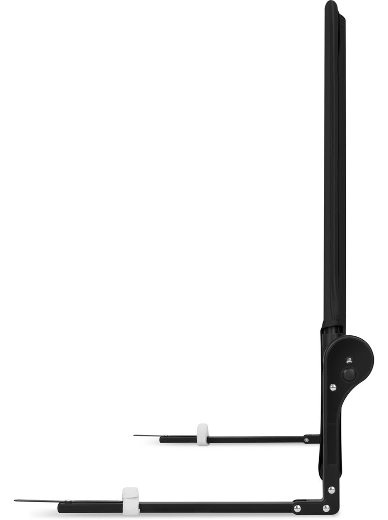 Barrière de lit bébé LIONELO Hanna - 150x65cm - Pliable - Protection anti-chute - Filet aéré Noir - Kiabi