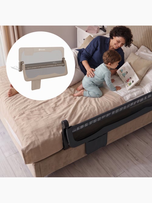 Barrière de lit bébé LIONELO Hanna - 150x66cm - Pliable - Protection anti-chute - Filet aéré - Kiabi