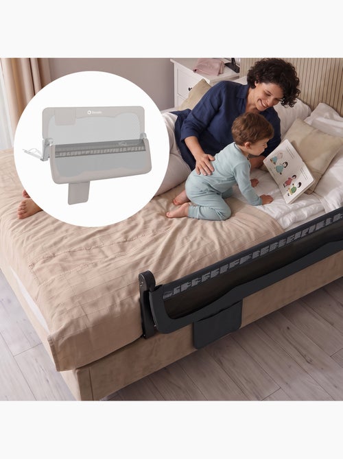 Barrière de lit bébé LIONELO Hanna - 150x66cm - Pliable - Protection anti-chute - Filet aéré - Kiabi Barrière de lit bébé LIONELO Hanna - 150x66cm - Pliable - Protection anti-chute - Filet aéré - Kiabi