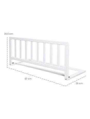 Barrière de lit enfant en bois massif - Protection anti-chute 'Roba'