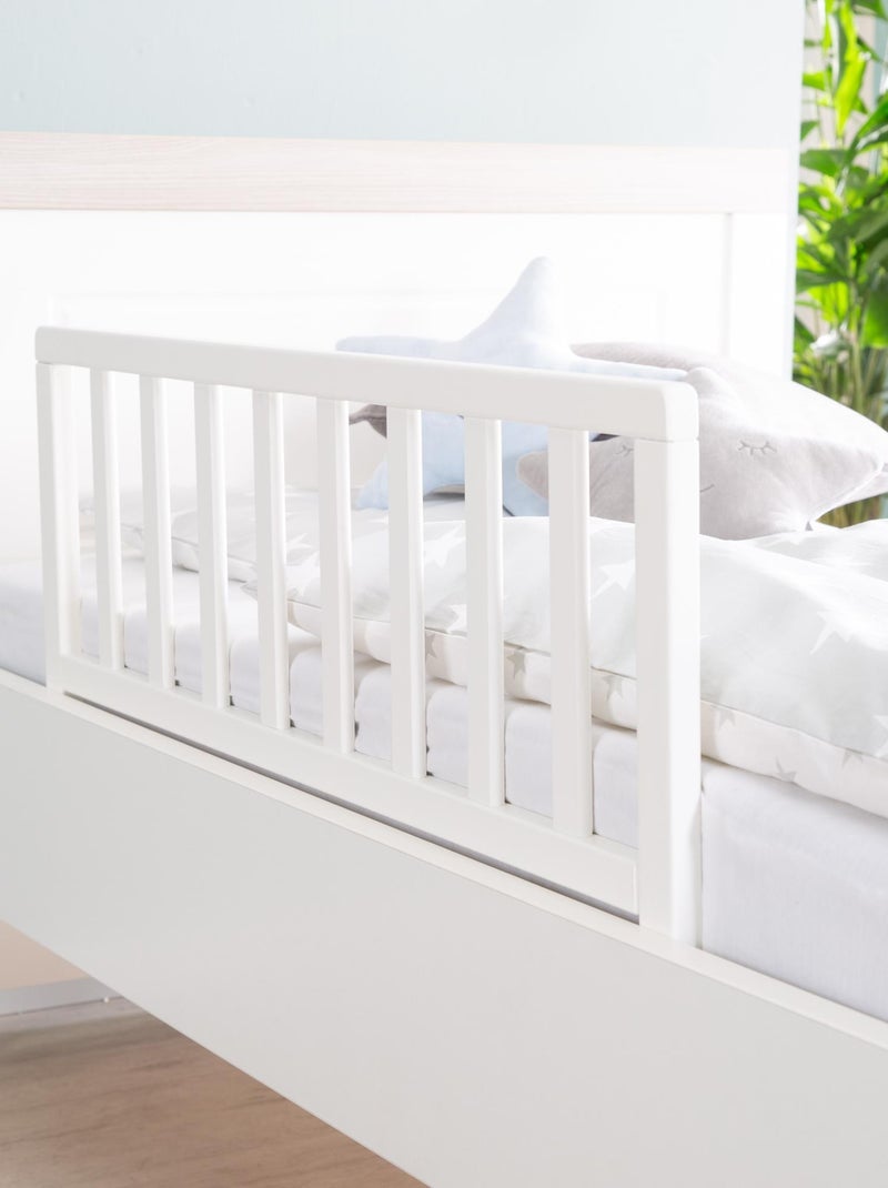 Barrière de lit enfant en bois massif - Protection anti-chute 'Roba' Blanc - Kiabi