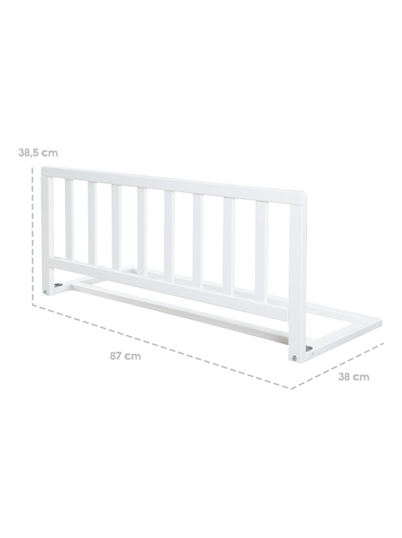 Barrière de lit enfant en bois massif - Protection anti-chute 'Roba' Blanc - Kiabi