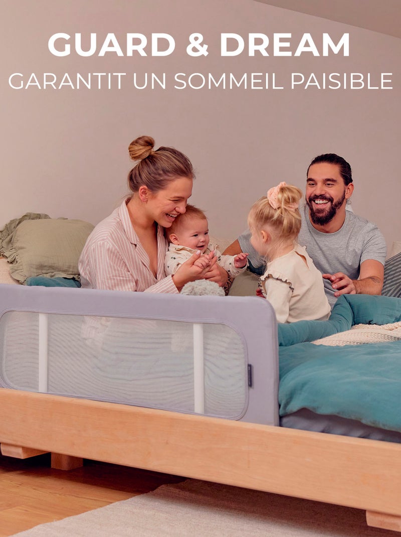 Barrière de lit enfant pliable sécurisée Gris - Kiabi
