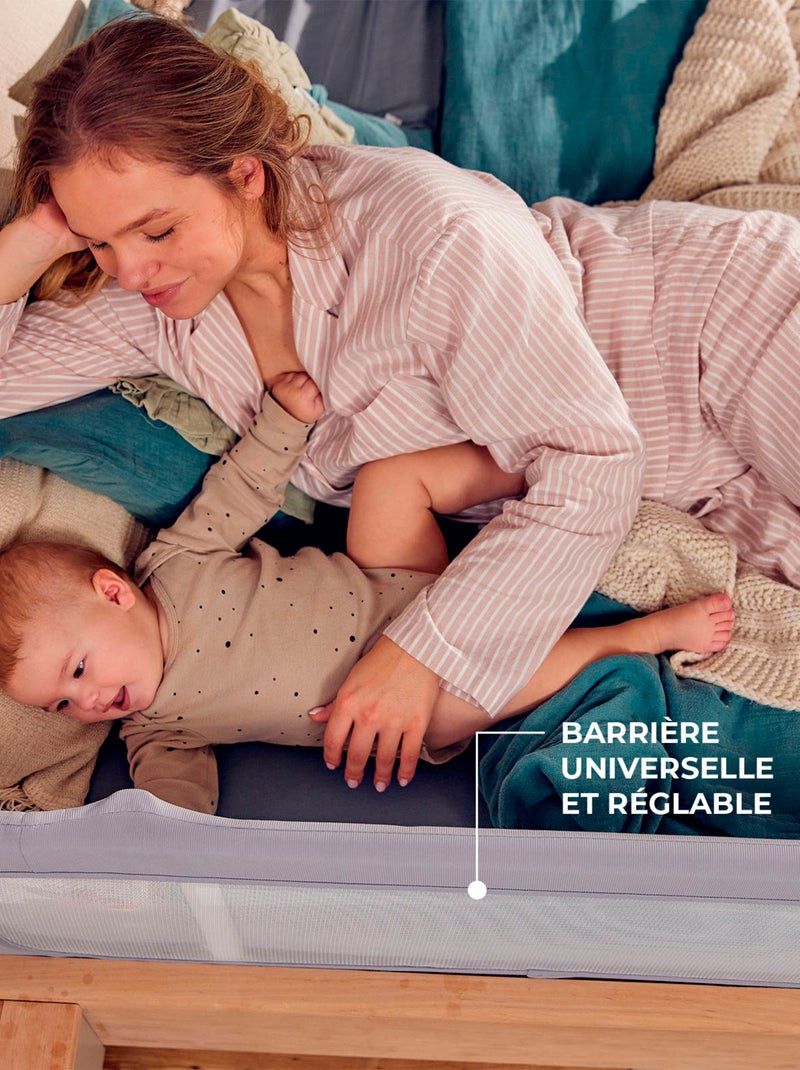 Barrière de lit enfant pliable sécurisée Gris - Kiabi