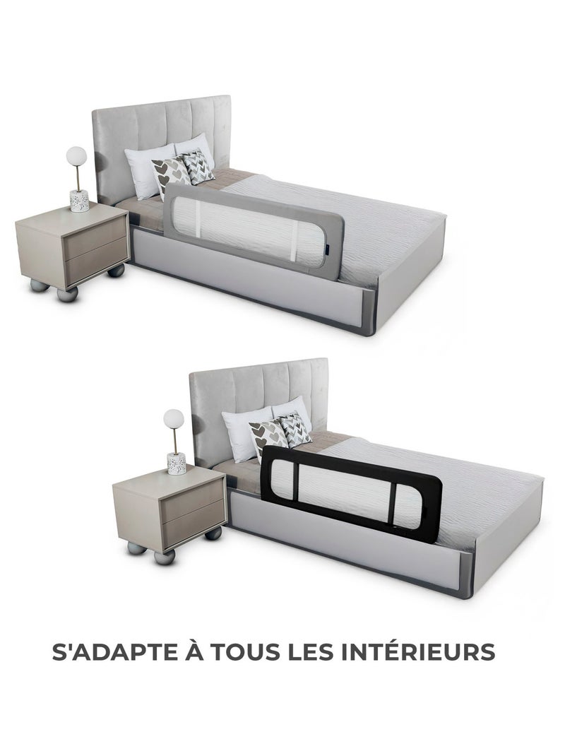 Barrière de lit enfant pliable sécurisée Gris - Kiabi