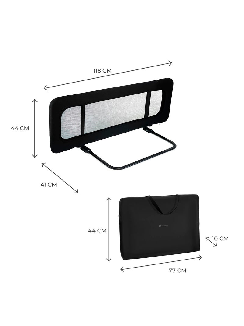 Barrière de Lit Kinderkraft GUARD & DREAM Pliable avec Hauteur Réglable et Sac de Transport Noir - Kiabi