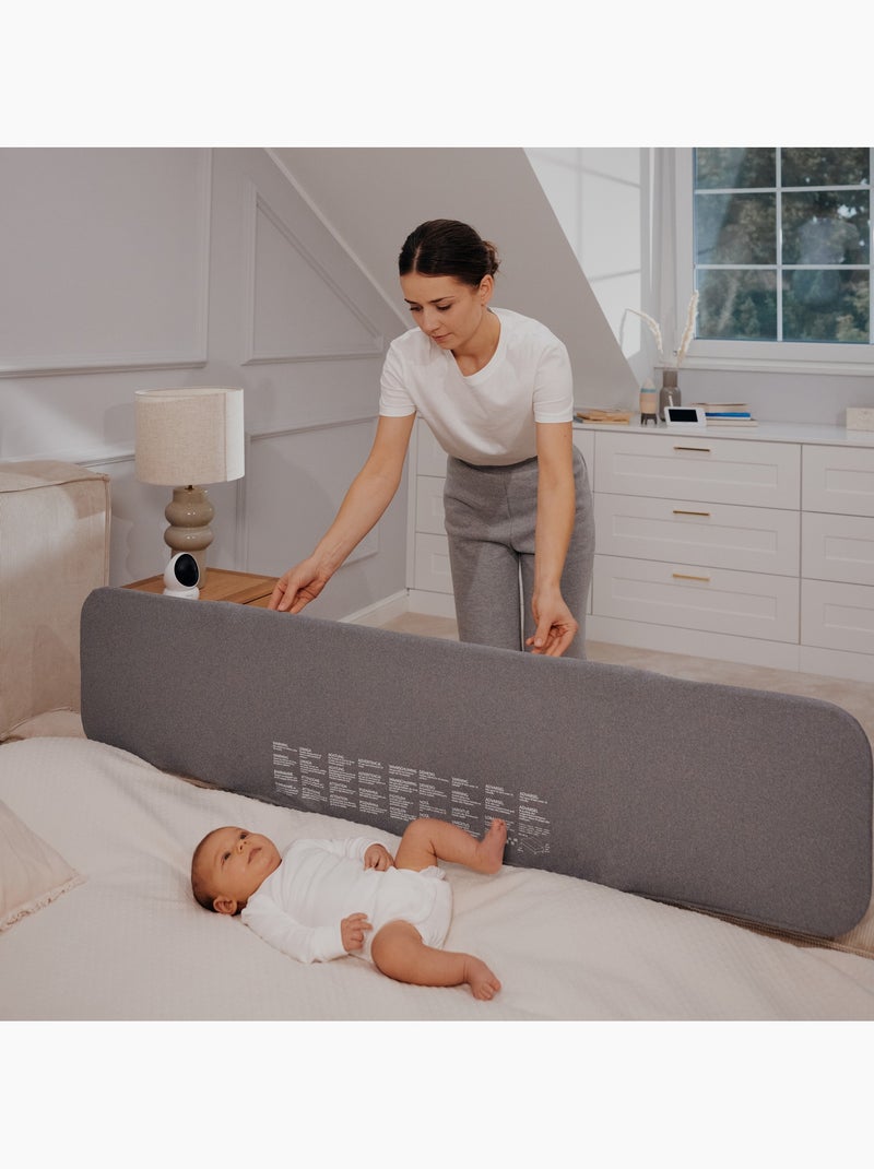 Barrière de lit LIONELO Lora - Pliable - Protection anti-chute - Sac inclus Gris - Kiabi