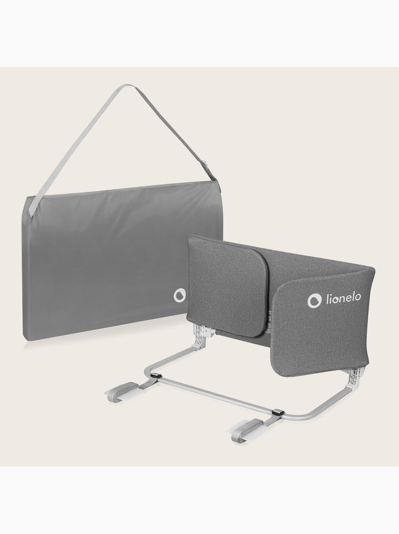 Barrière de lit LIONELO Lora - Pliable - Protection anti-chute - Sac inclus Gris - Kiabi