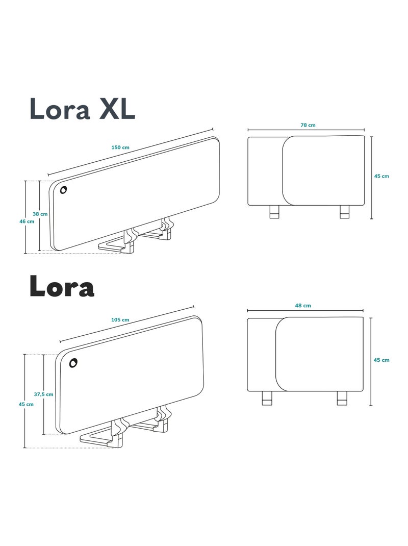 Barrière de lit LIONELO Lora - Pliable - Protection anti-chute - Sac inclus Gris - Kiabi