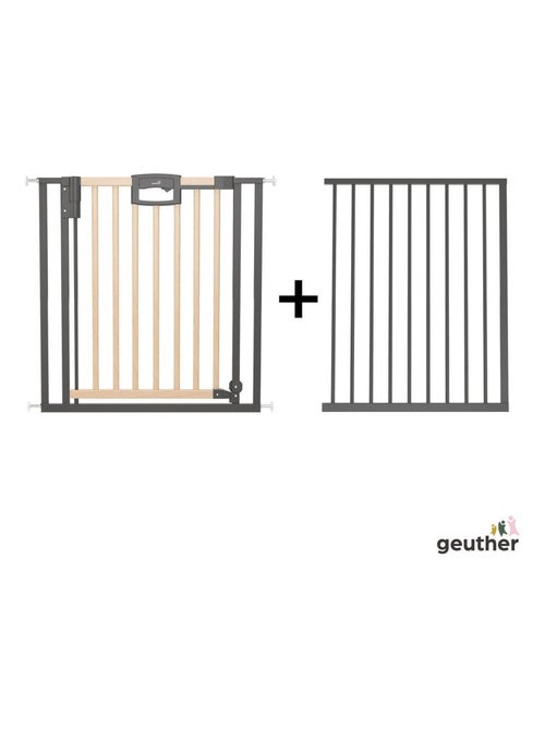 Barrière de porte à pression Easylock Plus bois/metal 144,5 cm - 152,5 cm Nature/Noir - Kiabi