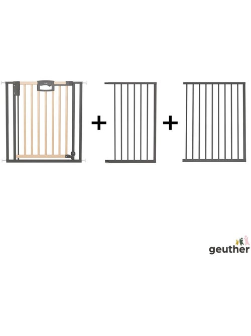 Barrière de porte à pression Easylock Plus bois/metal 192,5 cm - 200,5 cm Nature/Noir - Kiabi Barrière de porte à pression Easylock Plus bois/metal 192,5 cm - 200,5 cm Nature/Noir - Kiabi