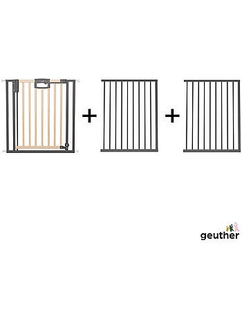 Barrière de porte à pression Easylock Plus bois/metal 208,5 cm - 216,5 cm Nature/Noir