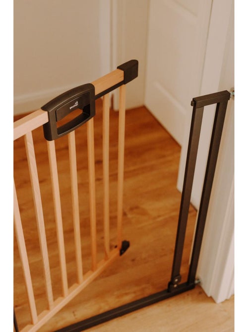 Barrière de porte à pression Easylock Plus bois/metal 208,5 cm - 216,5 cm Nature/Noir - Kiabi