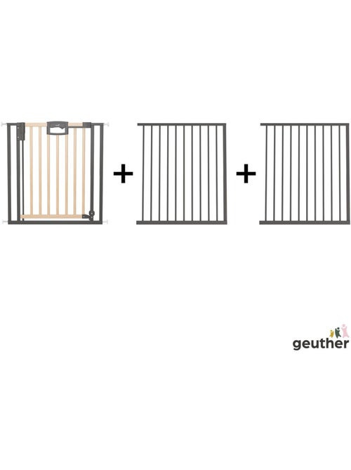 Barrière de porte à pression Easylock Plus bois/metal 224,5 cm - 232,5 cm Nature/Noir - Kiabi Barrière de porte à pression Easylock Plus bois/metal 224,5 cm - 232,5 cm Nature/Noir - Kiabi