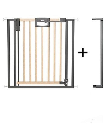 Barrière de porte à pression Easylock Plus bois/metal 88,5 cm - 96,5 cm Nature