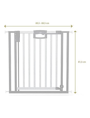 Barrière de porte à pression Easylock Plus bois/metal 88,5 cm - 96,5 cm Nature