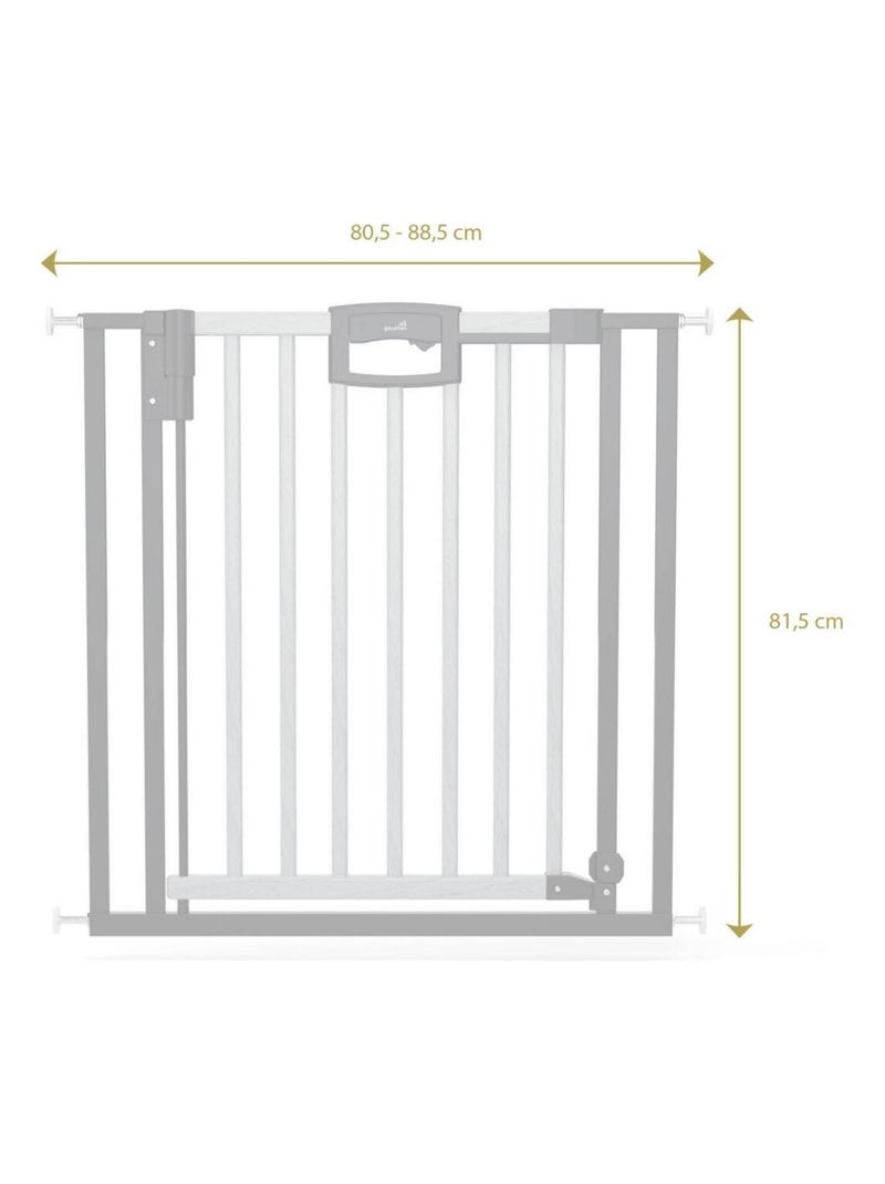 Barrière de porte à pression Easylock Plus bois/metal 96,5 cm - 104,5 cm Nature/Noir Noir - Kiabi