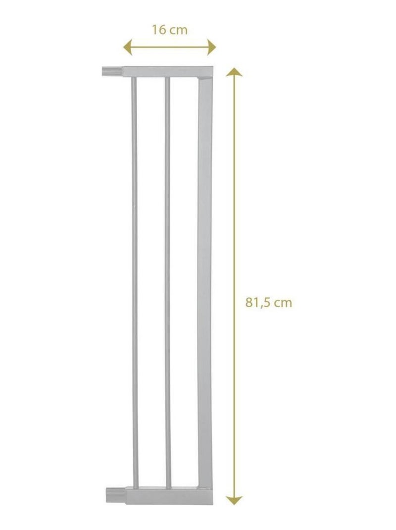 Barrière de porte à pression Easylock Plus bois/metal 96,5 cm - 104,5 cm Nature/Noir Noir - Kiabi