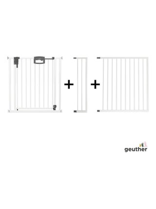 Barrière de porte à pression Easylock Plus métal  168,5 cm - 176,5 cm Blanc