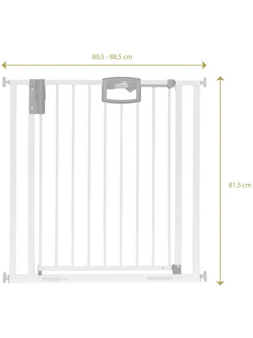 Barrière de porte à pression Easylock Plus métal  200,5 cm - 208,5 cm Blanc - Kiabi