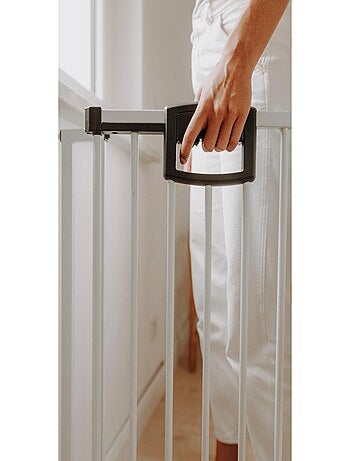 Barrière de porte à pression Easylock Plus métal 216,5 cm - 224,5 cm Blanc