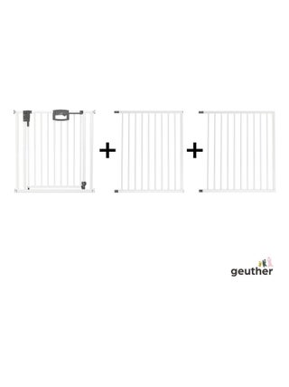 Barrière de porte à pression Easylock Plus métal  216,5 cm - 224,5 cm Blanc