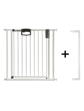 Barrière de porte à pression Easylock Plus métal 88,5 cm - 96,5 cm Blanc