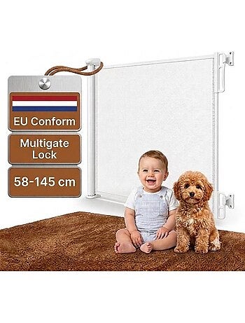 Barrière de sécurité - rétractable enfant et animaux - twinky