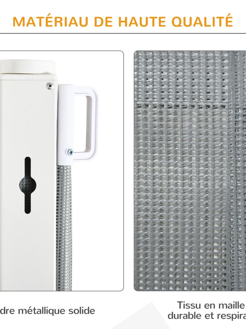 Barrière de sécurité 1,15L x 0,83H m métal teslin Gris - Kiabi