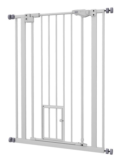 Barrière de sécurité animaux réglable 2 portes acier - Kiabi