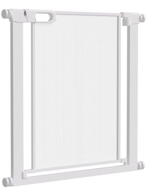 Barrière De Sécurité Extra Haute Pour Chat/chien 142 Cm - Avec Porte Automatique, Sans Perçage - Ouverture 79-105 Cm