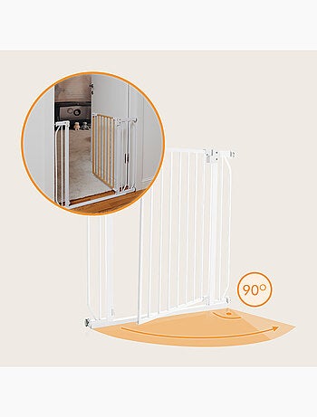 Barrière de sécurité bébé LIONELO Truus Slim - 75-105 cm - Fixation par pression - Sans perçage