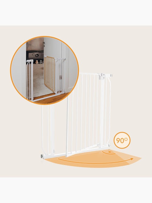 Barrière de sécurité bébé LIONELO Truus Slim - 75-105 cm - Fixation par pression - Sans perçage - Kiabi Barrière de sécurité bébé LIONELO Truus Slim - 75-105 cm - Fixation par pression - Sans perçage - Kiabi