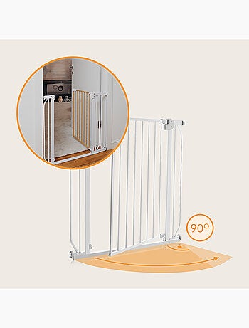 Barrière de sécurité bébé LIONELO Truus Slim - 75-105 cm - Fixation par pression - Sans perçage