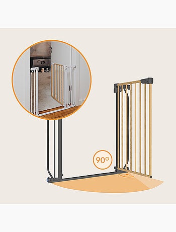 Barrière de sécurité bébé LIONELO Truus Slim - 75-105 cm - Fixation par pression - Sans perçage