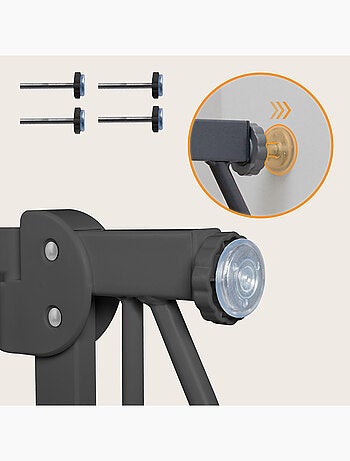 Barrière de sécurité bébé LIONELO Truus Slim - 75-105 cm - Fixation par pression - Sans perçage