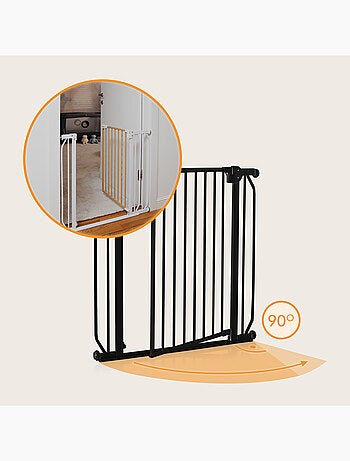 Barrière de sécurité bébé LIONELO Truus Slim - 75-105 cm - Fixation par pression - Sans perçage
