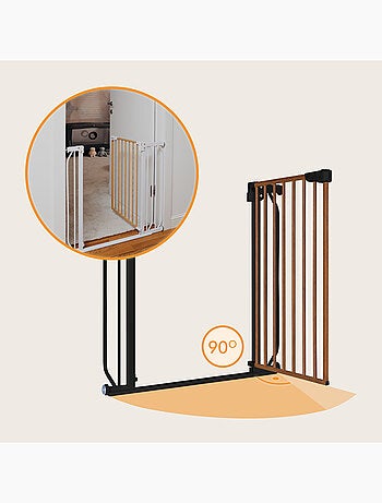 Barrière de sécurité bébé LIONELO Truus Slim - 75-105 cm - Fixation par pression - Sans perçage