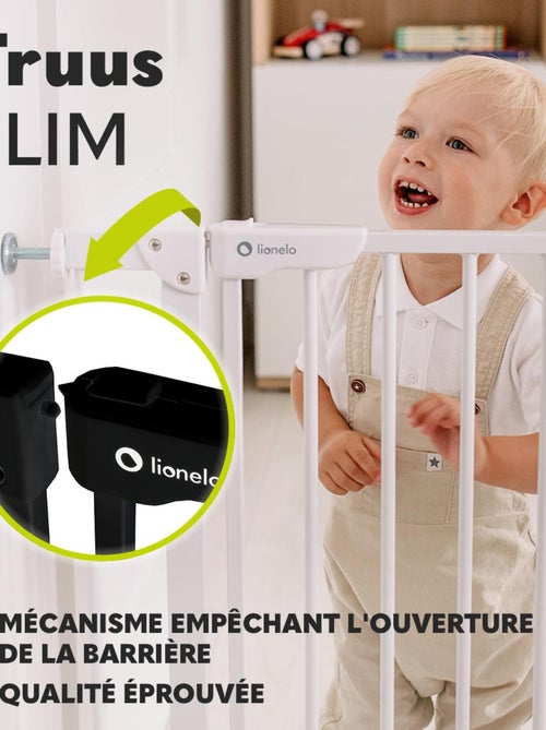 Barrière de sécurité bébé LIONELO Truus Slim - 75-105 cm - Fixation par pression - Sans perçage - Kiabi